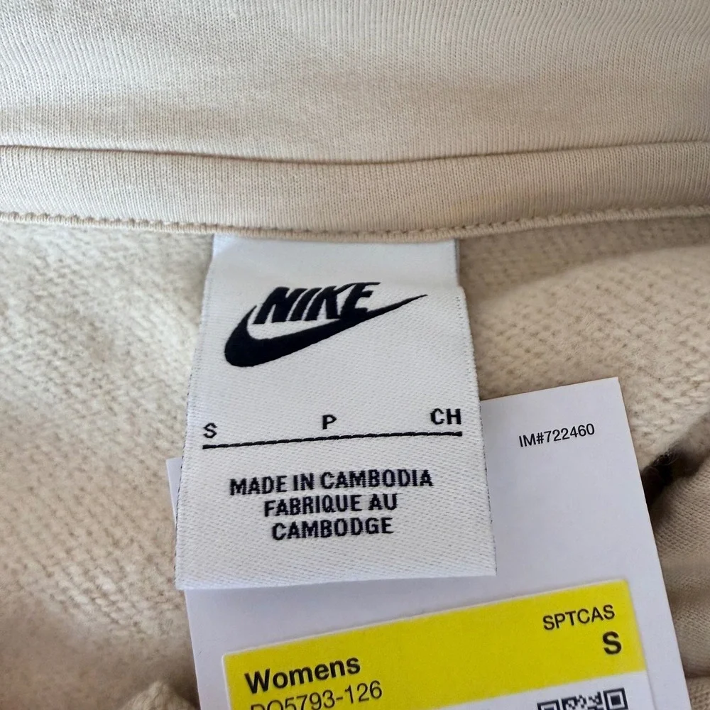 Nike Sportswear‎ Club Fleece Womens Hoodie Sanddrift White DQ5793-126 Small